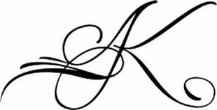 pinstriping letter K